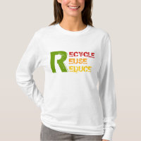 Gerecycelt, wiederverwendet, T - Shirt reduzieren