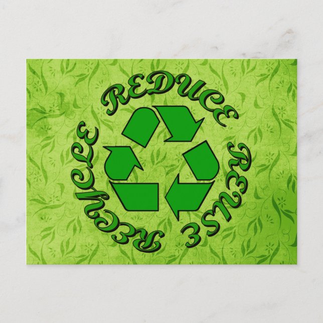 Gerecycelt Wiederverwendung reduzieren Postkarte (Vorderseite)