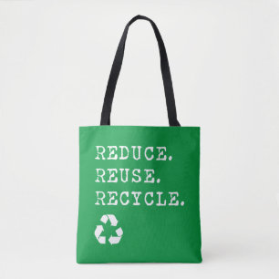 Gerecycelt Wiederverwendung reduzieren Tasche