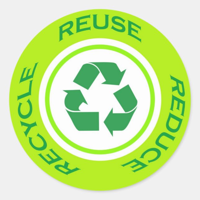 Gerecycelt Zeichen - Aufkleber (Vorderseite)