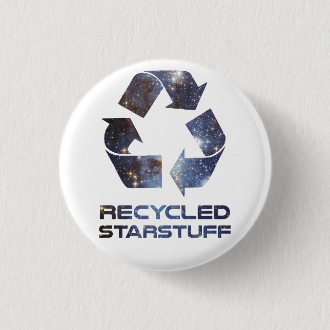 Gerecyceltes Stern-Material Button (Vorderseite)