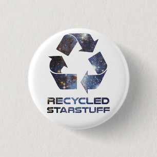 Gerecyceltes Stern-Material Button