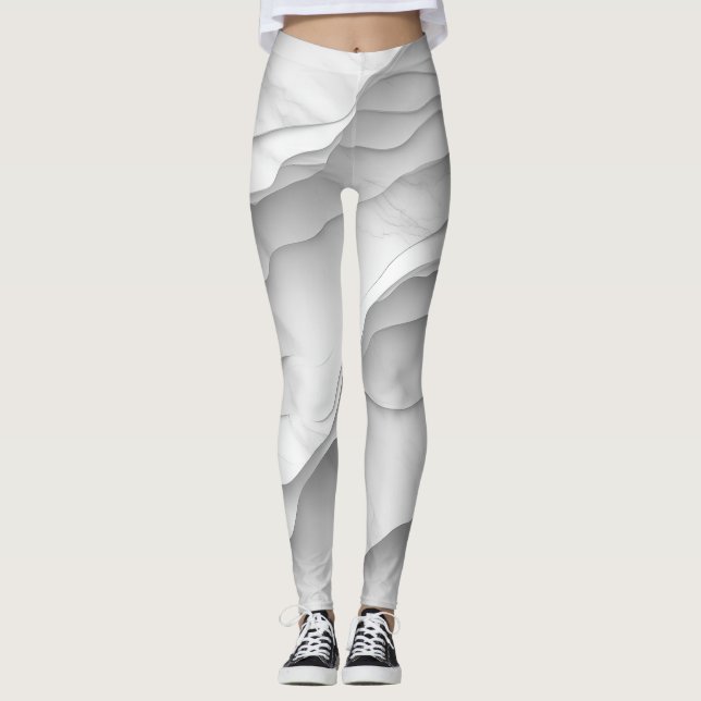 🌊 gereinigtes und modernes Marbré-Motiv 🌊 Leggings (Vorderseite)