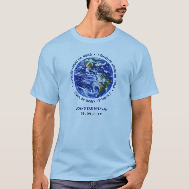 Gereist um den WeltBar-Schläger Mitzvah T-Shirt (Vorderseite)