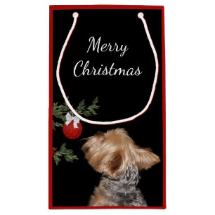 Gereiztes Yorkie Weihnachten Kleine Geschenktüte