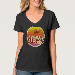 Gerettet Bienen Männer Männer Retro Vintage Sonnen T-Shirt