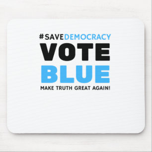 Gerettet Demokratie blau machen Wahrheit wieder gr Mousepad