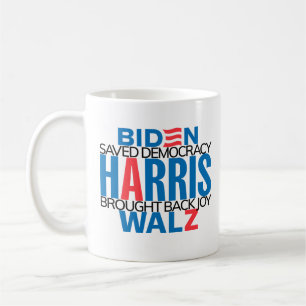 Gerettet Demokratie/Tasse der Freude zurückdrängen Kaffeetasse