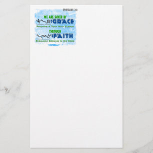 Gerettet durch Anmut durch Glauben Briefpapier