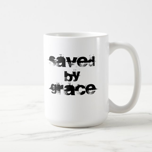 Gerettet durch Anmut-Tasse Kaffeetasse (Rechts)