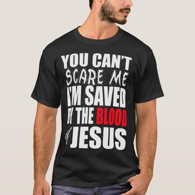 Gerettet durch das Blut Jesu Christlich T-Shirt (Vorderseite)