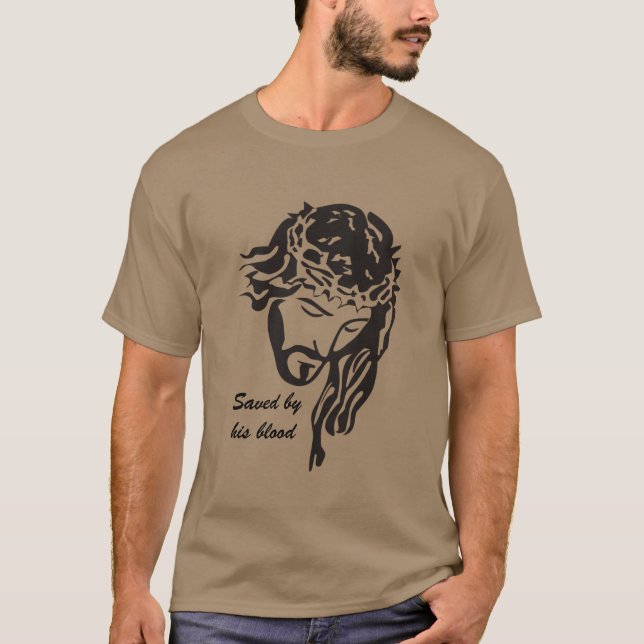 Gerettet durch das Blut Jesus Krone von Thornen T-Shirt (Vorderseite)