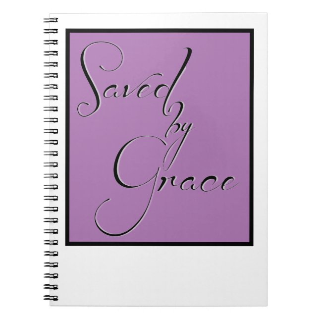 Gerettet durch Grace Notebook Notizblock (Vorderseite)