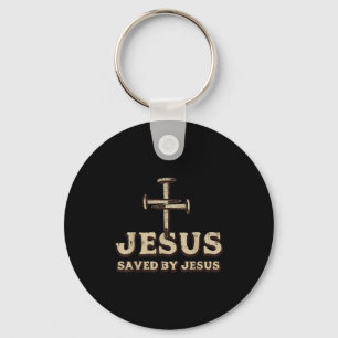 Gerettet durch Jesu Kreuz Christlich Religiöser Go Schlüsselanhänger
