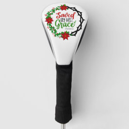 Gerettet durch Seinen grauen Weihnachtskranz Golf Headcover