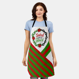 Gerettet durch Seinen grauen Weihnachtskranz Schürze