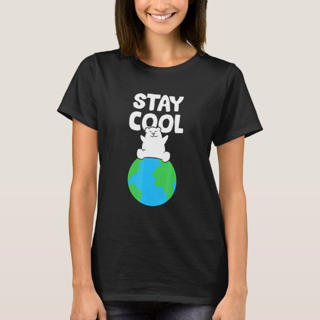 Gerettet Eisbär Bleibe Coolen globalen Erwärmungsp T-Shirt (Vorderseite)