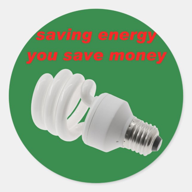 Gerettet Energie Runder Aufkleber (Vorderseite)