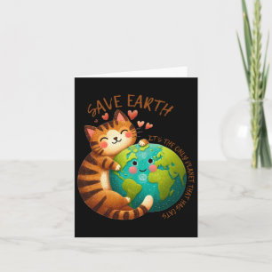 Gerettet Erde Es ist der einzige Planet, der Katze Karte