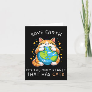 Gerettet Erde Es ist der einzige Planet, der Katze Karte