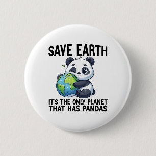 Gerettet Erde Es ist der einzige Planet, der Panda Button