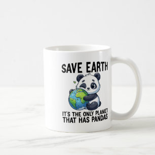 Gerettet Erde Es ist der einzige Planet, der Panda Kaffeetasse
