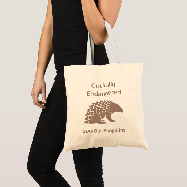 Gerettet gefährdete asiatische Afrika Pangolin-Sil Tragetasche (Vorderseite (Produkt))