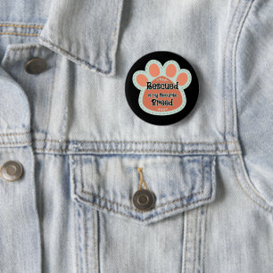 Gerettet ist meine Lieblingshunderasse Pfotenabdru Button