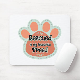 Gerettet ist meine Lieblingshunderasse Pfotenabdru Mousepad