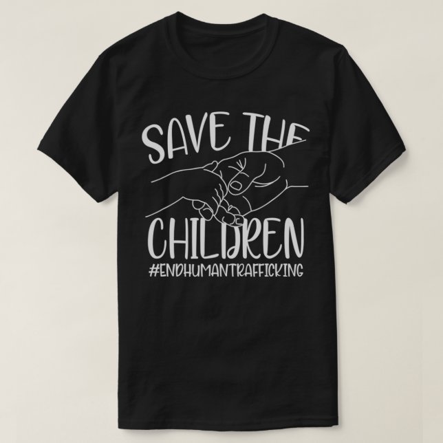Gerettet Kinder beenden Menschenhandel mit dem Kin T-Shirt (Design vorne)