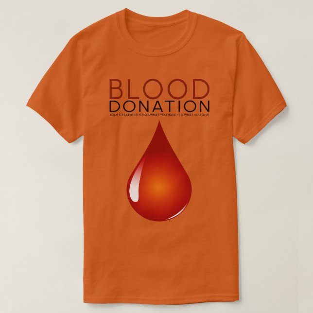 Gerettet Leben geben Chance Blutspende T-Shirt (Design vorne)