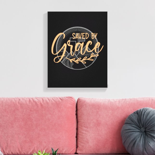 GERETTET NACH GRACE LEINWANDDRUCK (Insitu (Wohnzimmer))