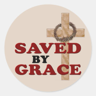 GERETTET NACH GRACE RUNDER AUFKLEBER