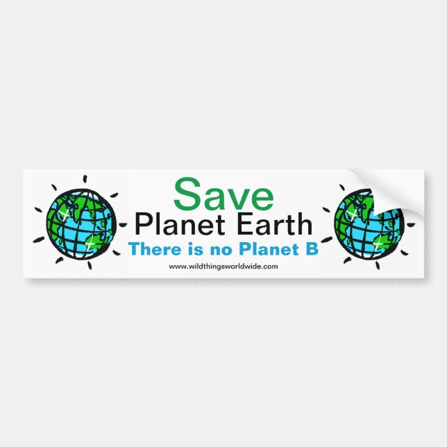 Gerettet Planet EARTH - Klimawandel - Autoaufkleber (Vorne)