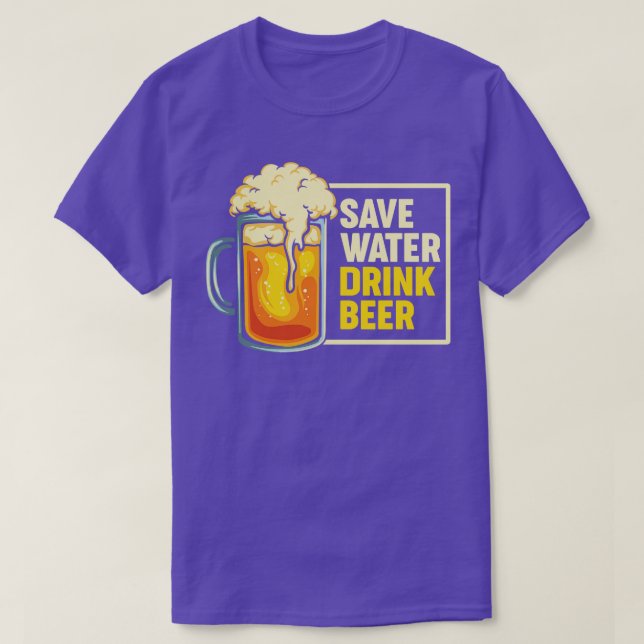Gerettet Trinkbier T-Shirt (Design vorne)