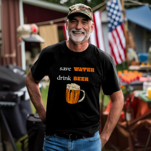 Gerettet Trinkwasser Bier Langschläfer T - Shirt