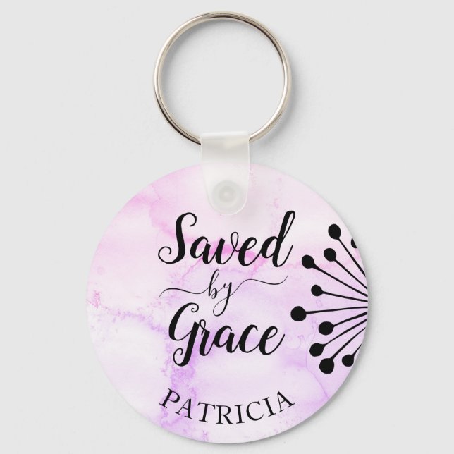 Gerettet von Grace Schlüsselanhänger (Vorderseite)
