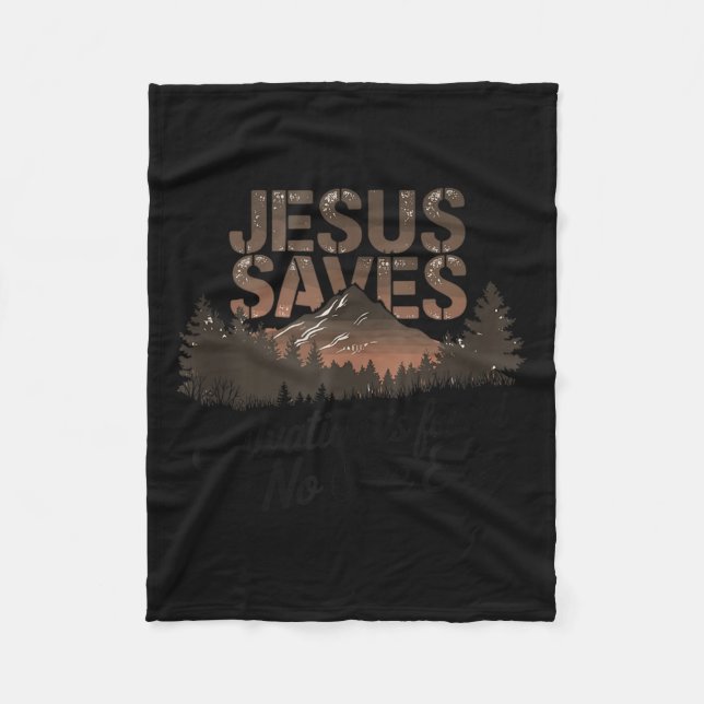 Gerettet von Jesus Fleecedecke (Vorderseite)