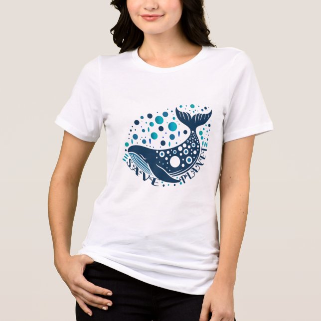 Gerettet Walkunstwerk zur Sensibilisierung der Öko Tri-Blend Shirt (Vorderseite)