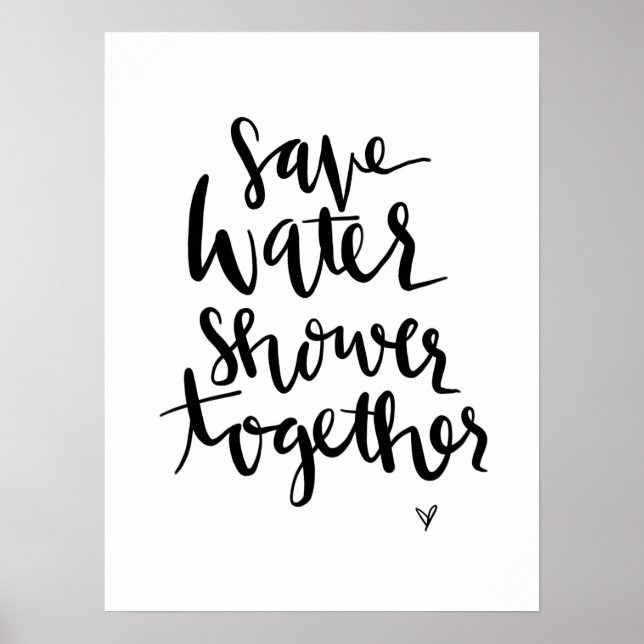 Gerettet Wasser, Dusche Gemeinsam Badewanne Zuhaus Poster (Vorne)