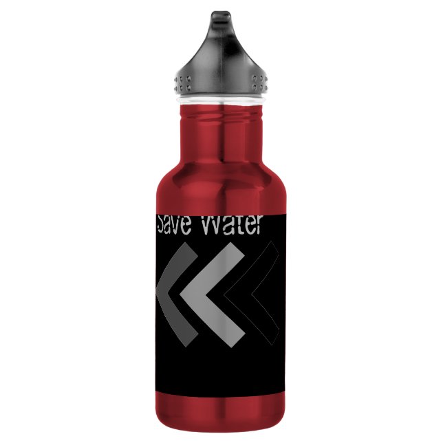 Gerettet Wassertext Edelstahlflasche (Rechts)
