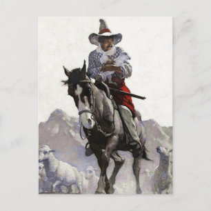 Gerettete westliche Kunst von NC Wyeth Postkarte