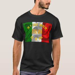 Geretteter, italienischer Amerikaner in den T-Shirt