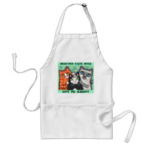 Geretteter/Schutz-Katze Schürze