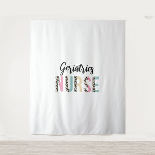 Geriatrics Nurse Cute Leopard Design - Funny Gift Wandteppich