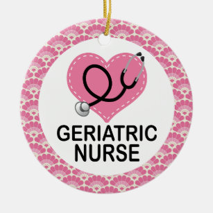 Geriatrische Krankenschwester-Geschenk-Verzierung Keramikornament