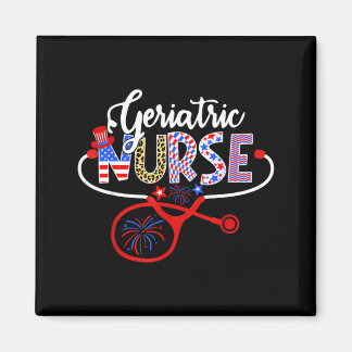 Geriatrische Krankenschwester USA-Amerikanische Fl Magnet
