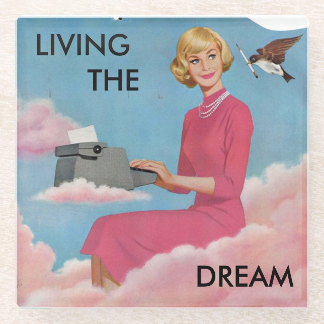 Gericht, das über Retro Untersetzer berichtet (Vorderseite)