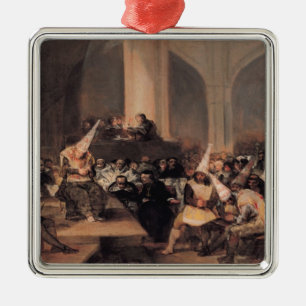 Gericht der Inquisition Silbernes Ornament