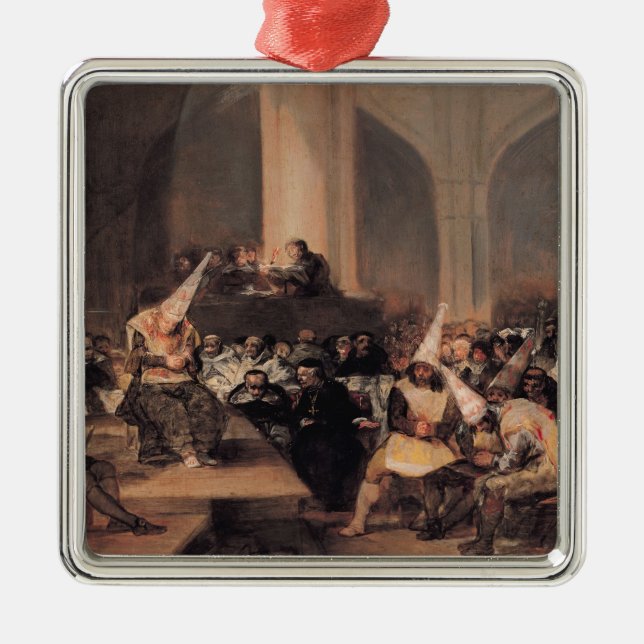 Gericht der Inquisition Silbernes Ornament (Vorne)